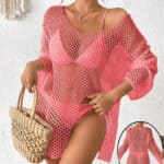 649 p كاش مايوه شبك وردي بتصميم مبتكر وجذاب. احصلي على إطلالة عصرية ومميزة من متجر ملكة.