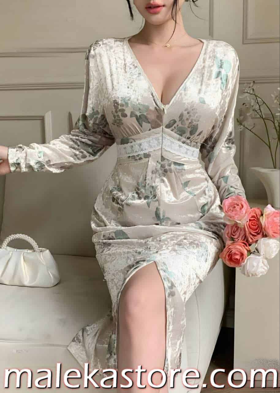 1118- 1118 فستان سهرة مشجر راقي بتصميم عصري وخامات فاخرة. احصلي على إطلالة مميزة وراقية من متجر ملكة.