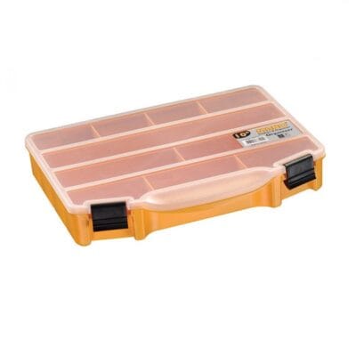 حافظة أدوات بلاستيك MANO ORG-10 مقاس 10 بوصة مقسمة إلى 10 أقسام بغطاء شفاف.