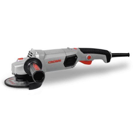 صاروخ قطعية CROWN CT13506-125NV بقدرة 1200 وات وقطر 125 مم (5 بوصة)، مزود بسرعات متغيرة وتصميم يد طويلة، مناسب لقطع المعادن والجلخ والصنفرة مع تحكم دقيق وأداء احترافي.
