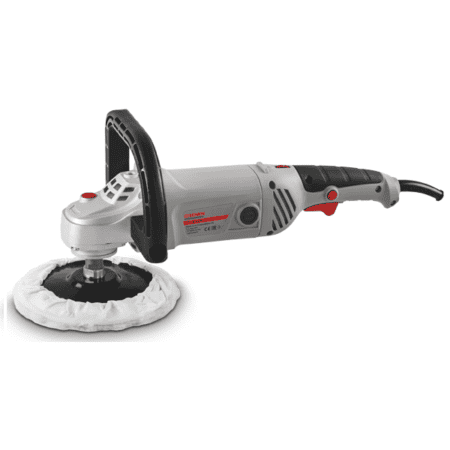 صاروخ تلميع CROWN CT13302 بقدرة 1300 وات وقطر 7 بوصة مع سرعات متغيرة، مناسب لتلميع السيارات والمعادن والأسطح المختلفة، ويوفر تحكمًا دقيقًا وتشطيبًا احترافيًا عالي الجودة.