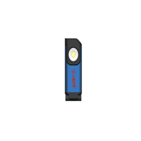 كشاف يدوي APT DW351 مزود بمصباح LED أمامي وآخر جانبي، بسطوع 350 لومن، قابل لإعادة الشحن، مناسب للورش، والصيانة، والتخييم، والطوارئ، ويوفر إضاءة مركزة وأخرى واسعة لتغطية مختلف الاستخدامات.