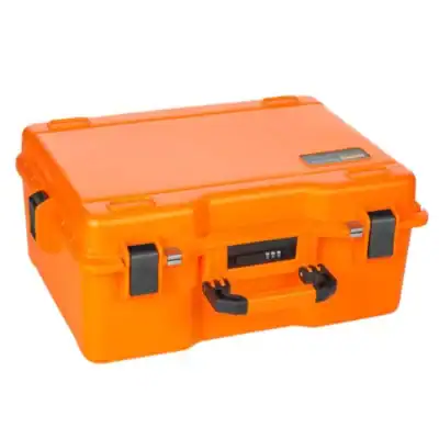 ⁦شنطة عدة بلاستيك شديد التحمل مقسمة بارفف و جيب قماشي 53×40×18 سم مانو تركي⁩ - الصورة ⁦3⁩