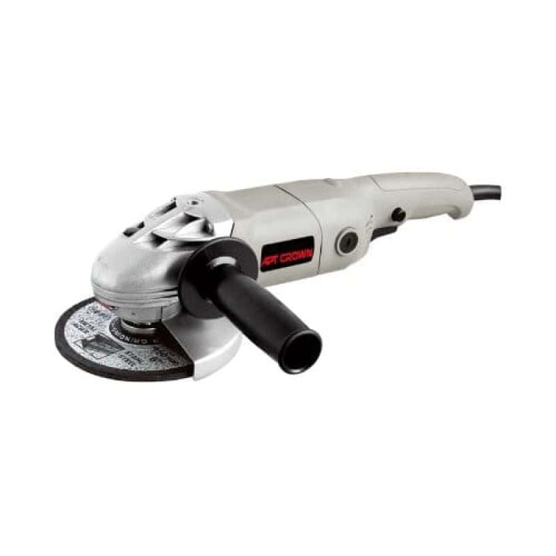 صاروخ قطعية وتجليخ CROWN CT3109 / CT13023 بقدرة 1010 وات وقرص 5 بوصة، بسرعة 11000 لفة/دقيقة، مزود بخاصية التشغيل الناعم والحماية من إعادة التشغيل، مناسب لقطع وتجليخ المعادن وأعمال الحدادة والصيانة والاستخدام الاحترافي.