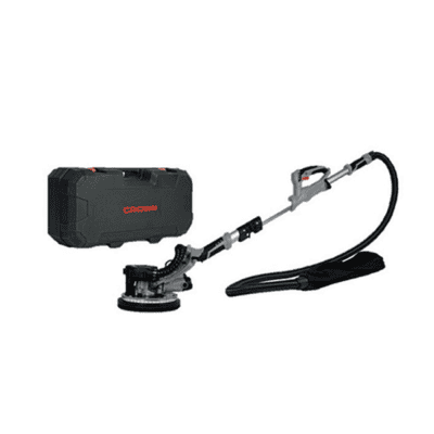 صنفرة حوائط وأسقف CROWN CT13608L BMC بقدرة 750 وات، مزودة بقرص صنفرة 8 بوصة وإضاءة LED بزاوية 360°، تأتي مع شنطة بلاستيك، مناسبة لصنفرة الجبس بورد والمعجون وتشطيب الحوائط والأسقف باحترافية.