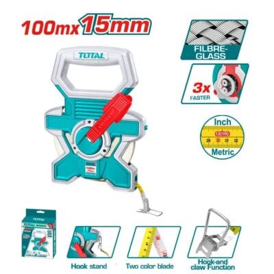 متر فايبر 100 متر × 15 ملي توتال