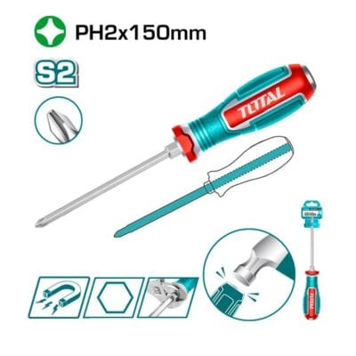 مفك صليبة دق PH2×150 توتال TOTAL TGTPH2150