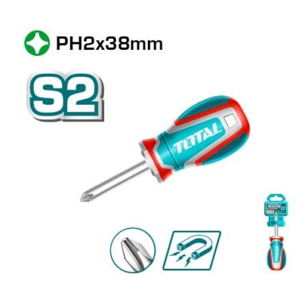مفك صليبة عجوز PH2×38 توتال TOTAL TSDPH2038