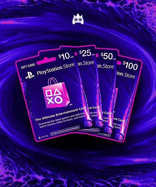 أكواد PlayStation Store أصلية ومعتمدة تسليم فوري خلال دقائق قيم متعددة من 10$ إلى 100$ يعمل على حسابات PSN الأمريكية بدون تاريخ انتهاء دعم فني متوفر دائمًا