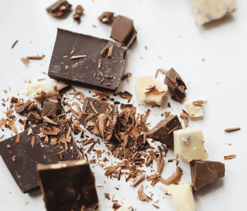 Pieces Of Dark, Milk And White Chocolate