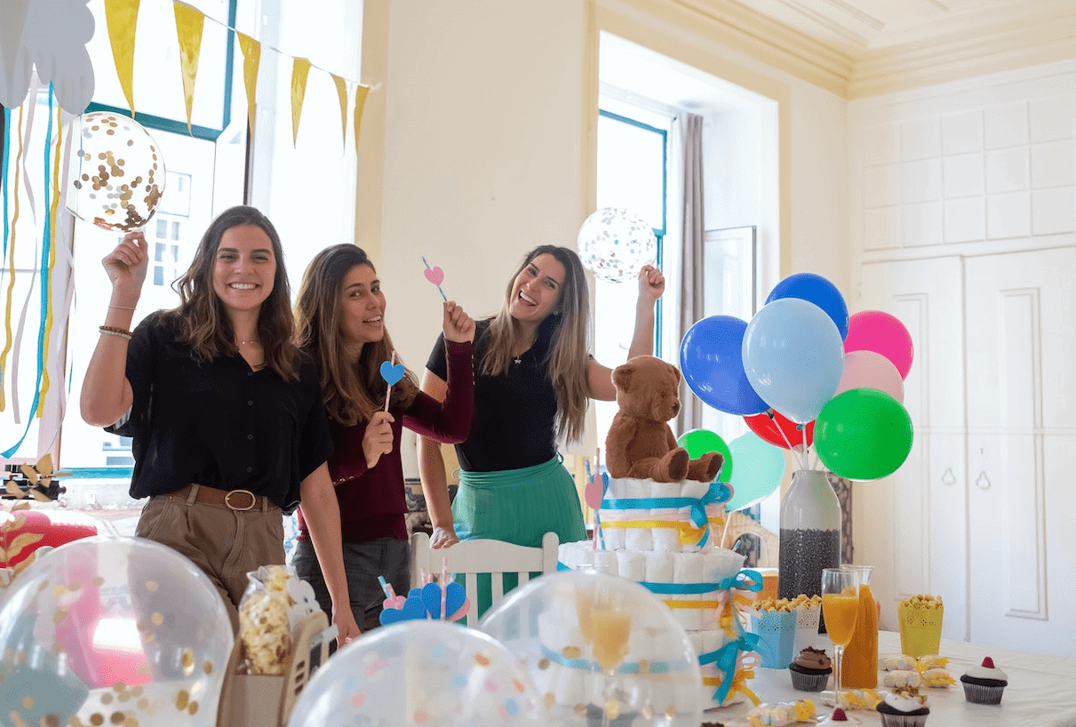 women enjoying a baby shower