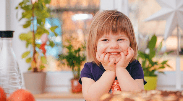 cute little girl smiling