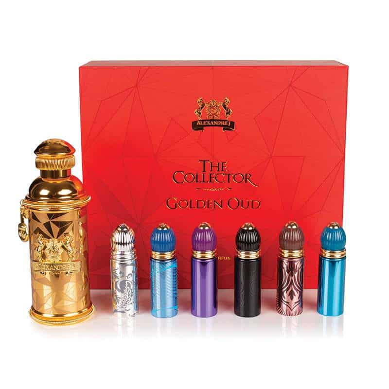 Alexandre.J Gift Set - Golden Oud + 6 عطر جولدن عود + 6 عطور حجم 8 مل من ألكسندر جي - الصورة 1