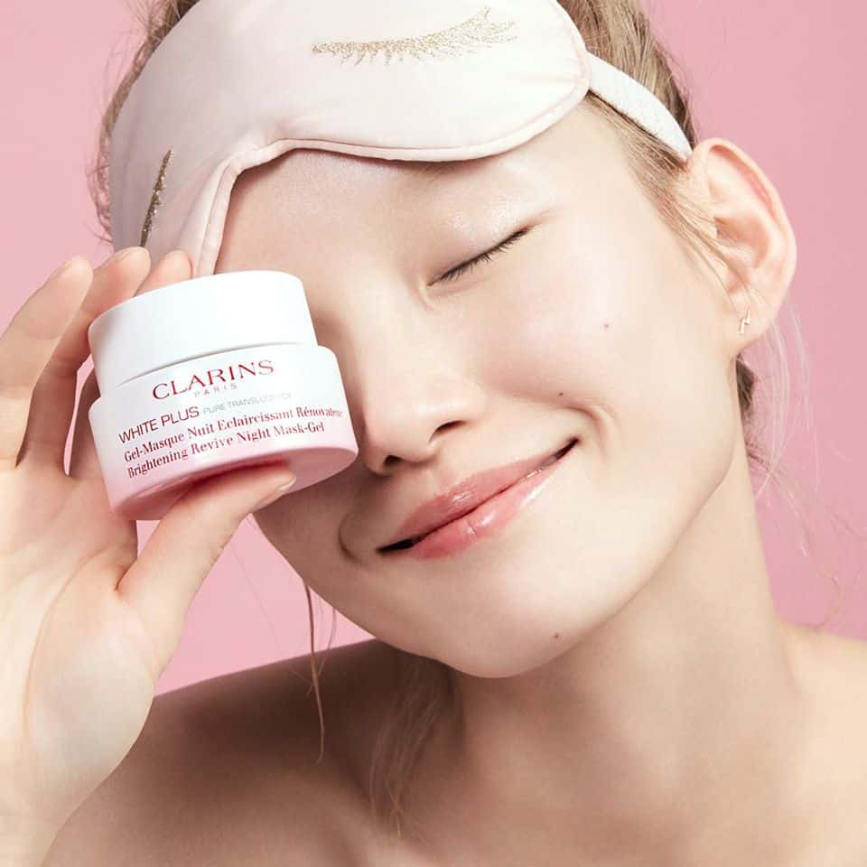Clarins White Plus Brightening Revive Night Mask-Gel قناع جل وايت بلاس الليلي من كلارنس - الصورة 1