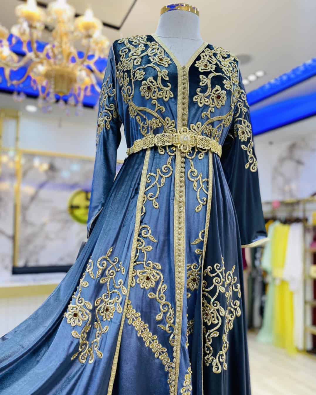 Caftan miroir3 قفطان فخم بقماش الكاتفة مراية - الصورة 1