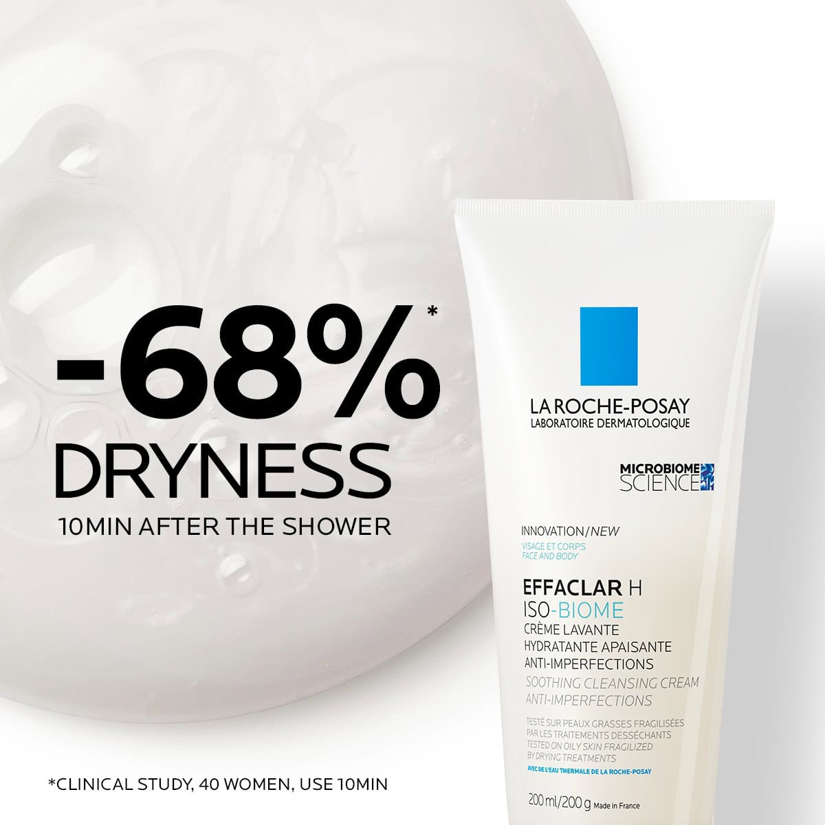 la roche-posay Effaclar H Iso-Biome Cleansing Cream ايفاكلار اتش ايزو بيوم كريم منظف من لاروش بوزاي - الصورة 1