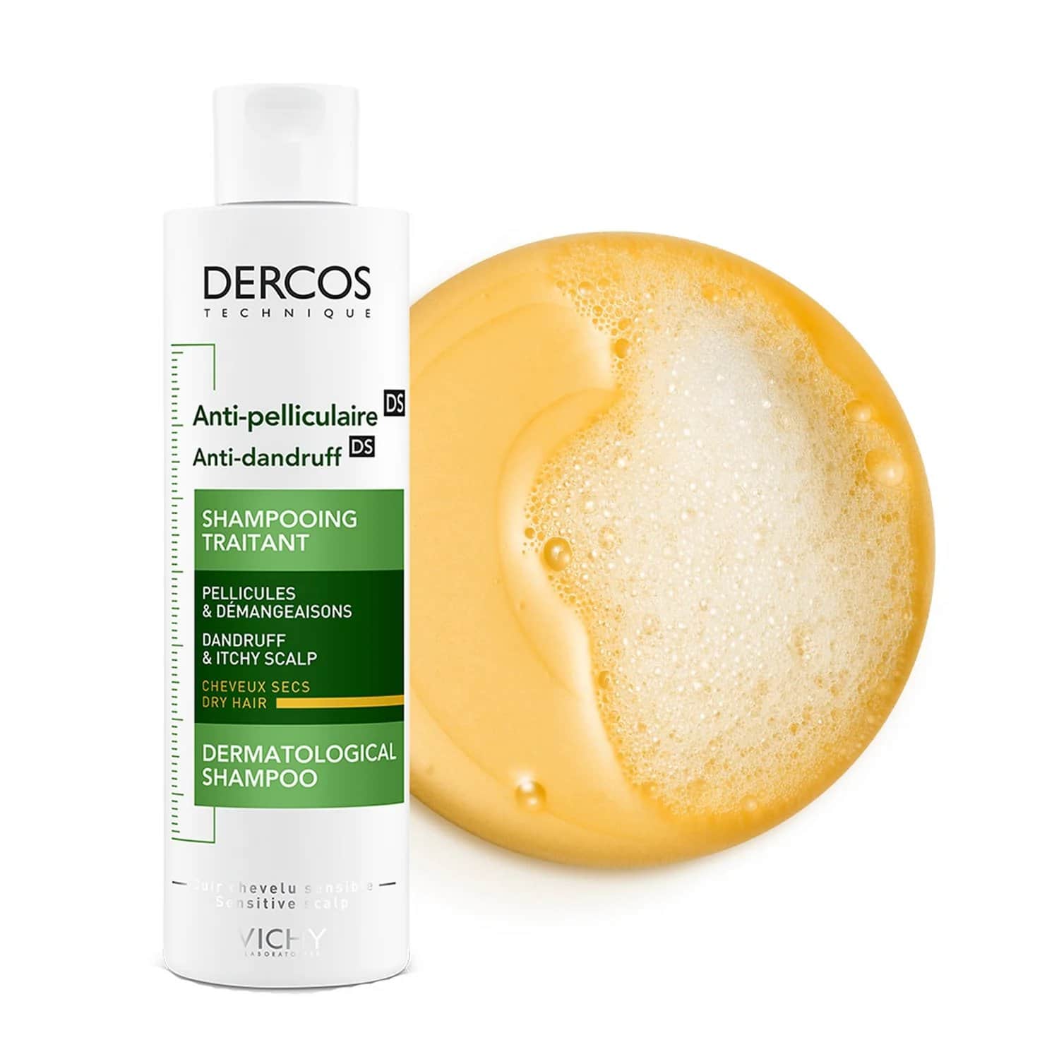 Vichy Dercos Anti-Dandruff Shampoo Dry Hair شامبو ديركوس ضد القشرة للشعر الجاف من فيشي - الصورة 1