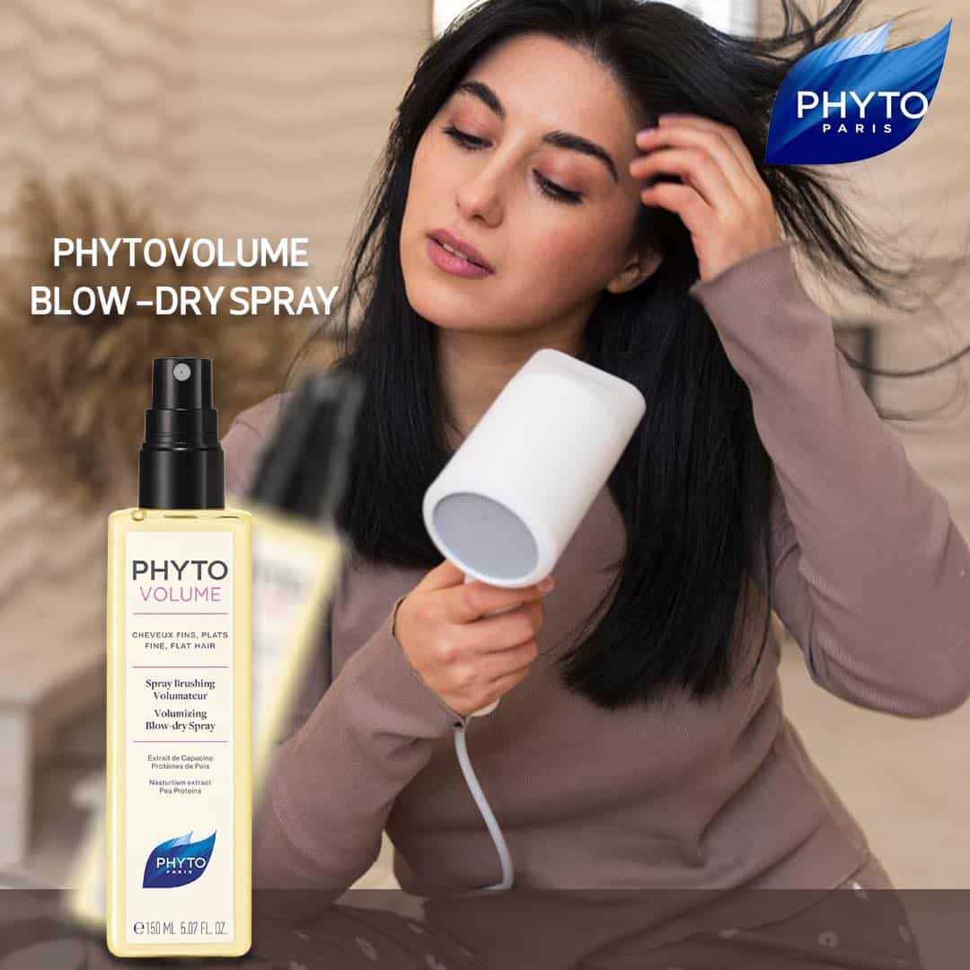 Phyto Volume Volumizing Blow-Dry Spray بخاخ فيتو فوليوم لتكثيف الشعر والحماية من الحرارة - الصورة 1