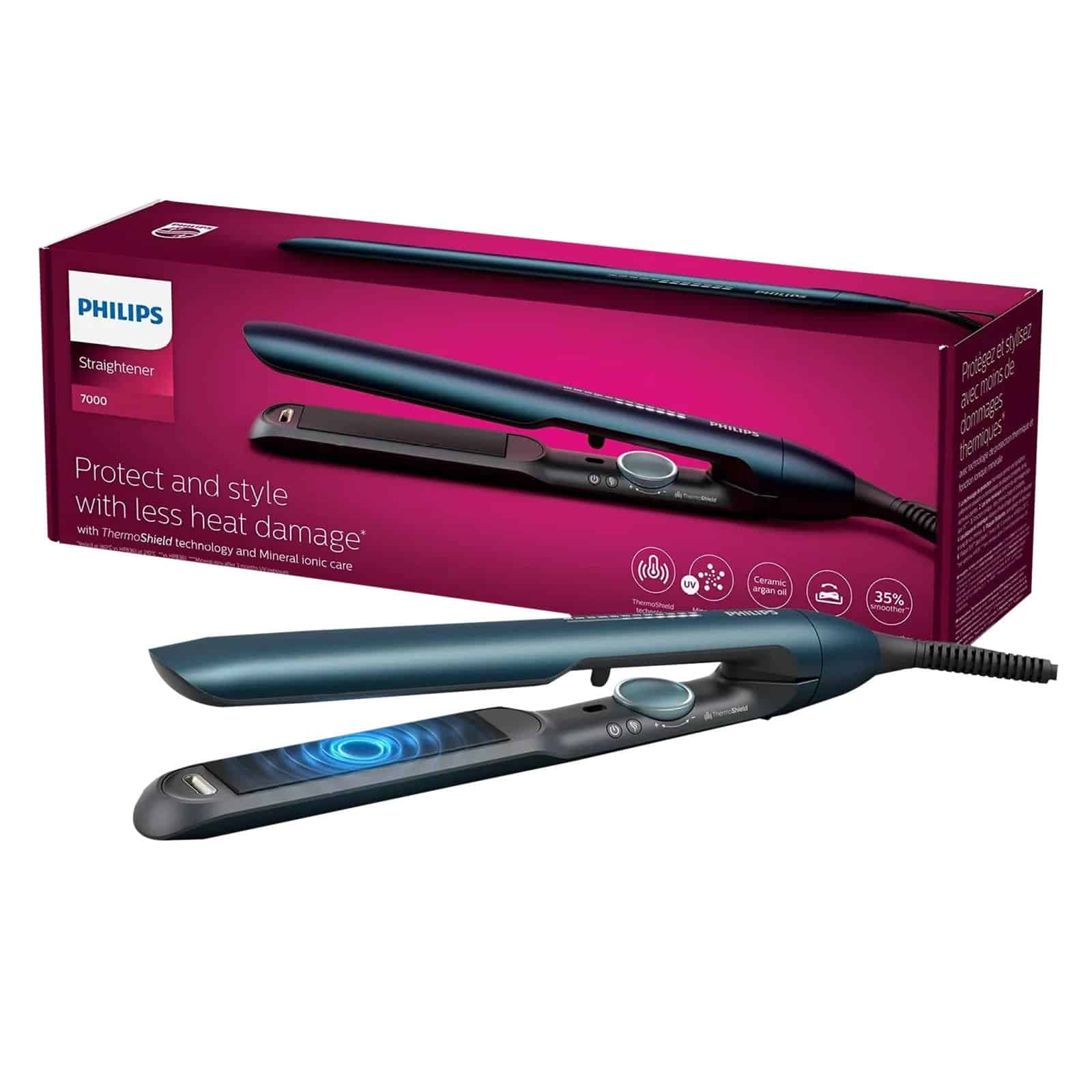 ⁦فيليبس مكواة فرد الشعر سلسلة 7000 بتقنية ثيرموشيلد - BHS732/00⁩ - الصورة ⁦1⁩