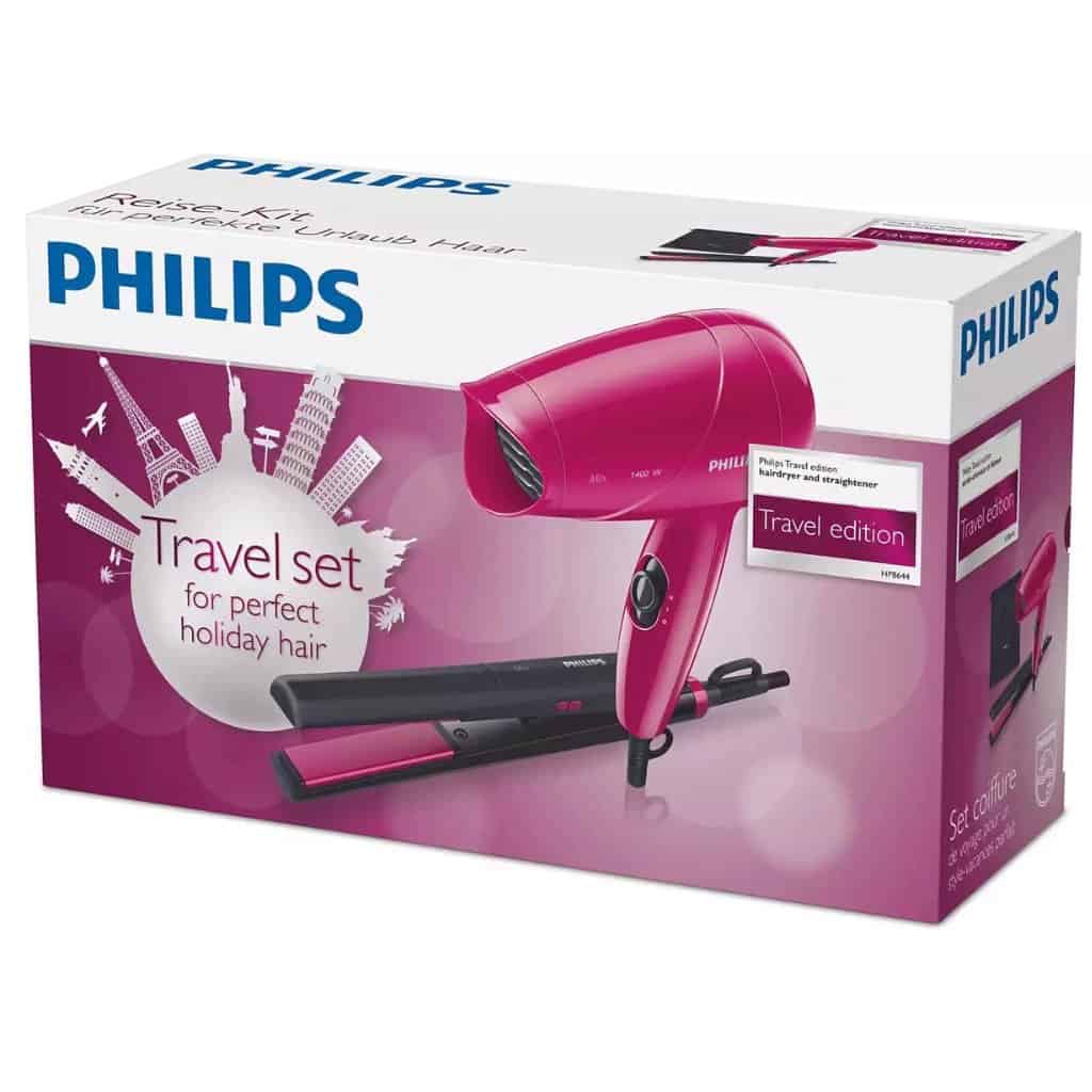 Philips Dryer & Straightener Travel Set HP8644 فيليبس طاقم استشوار والاسترا - HP8644 - الصورة 1