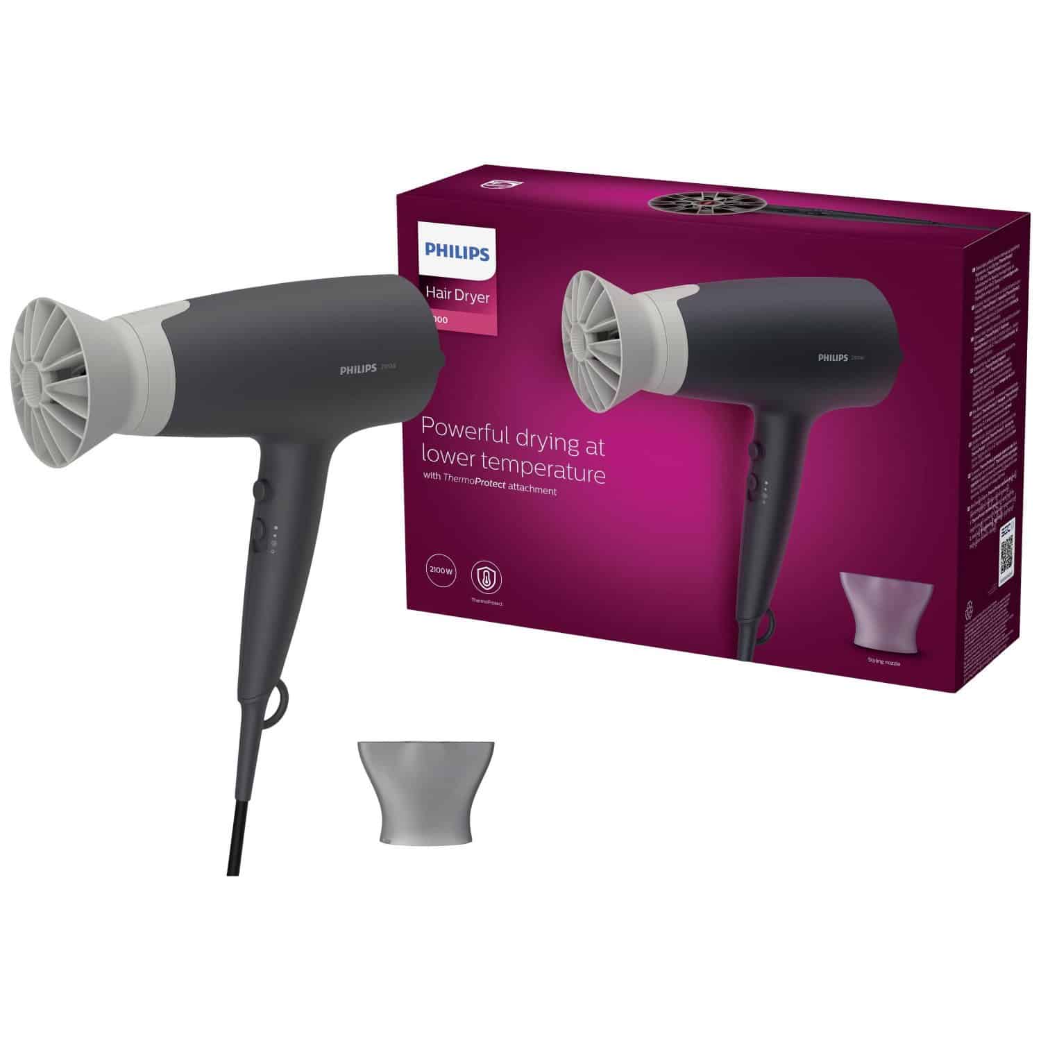 Philips Hair Dryer 2100W BHD351_10 مجفف شعر 2100 واط فيليبس BHD351/10 - الصورة 1