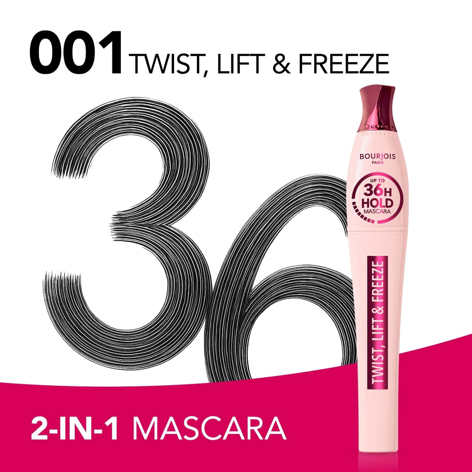 Bourjois Mascara Twist Up The Volume Twist Lift and Freeze Noir ماسكرا تويست اب ذا فوليوم تويست ليفت اند فريز من بورجوا - الصورة 1