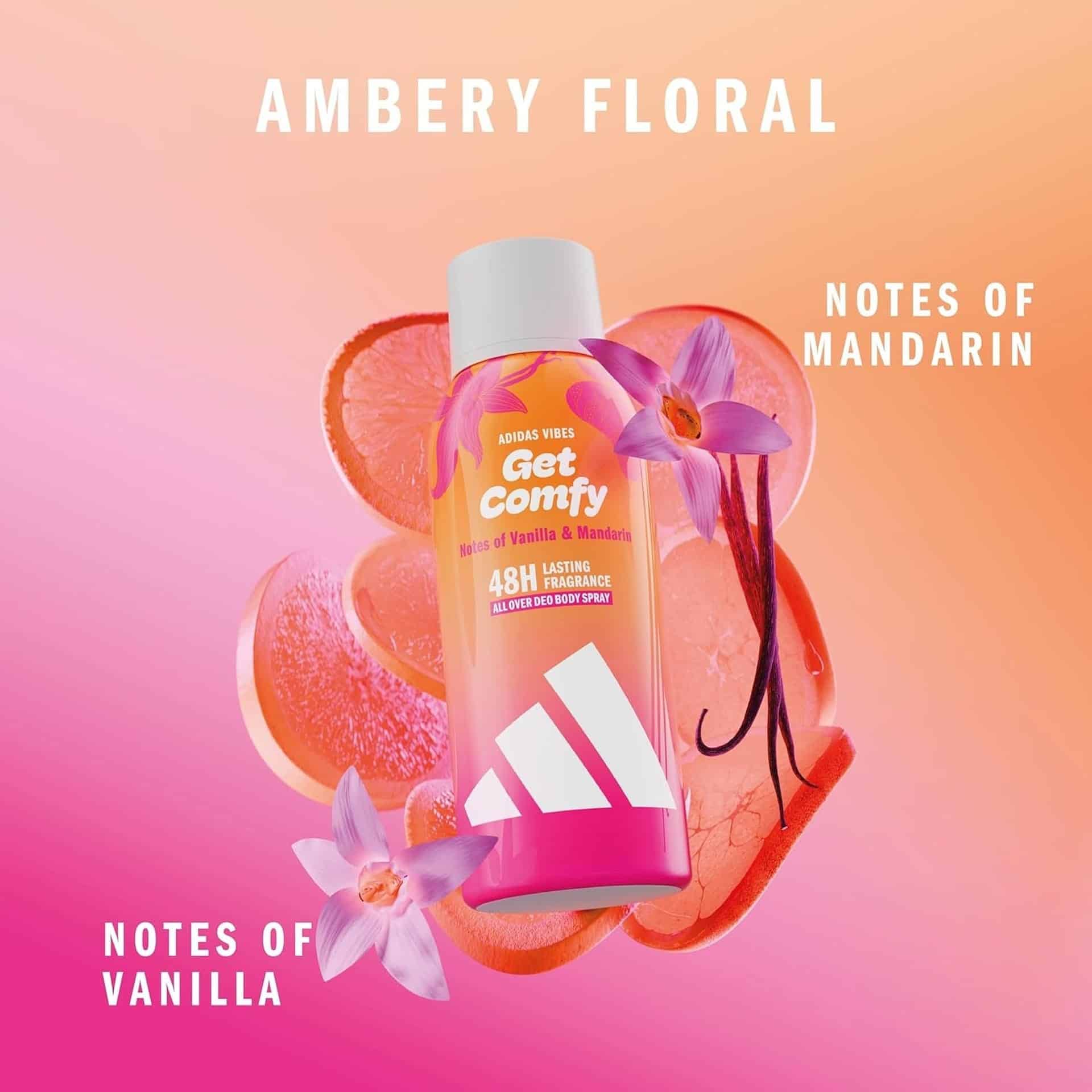 Adidas Vibes Get Comfy All-Over Deo Body Spray معطر الجسم جيت كومفي من اديداس - الصورة 1