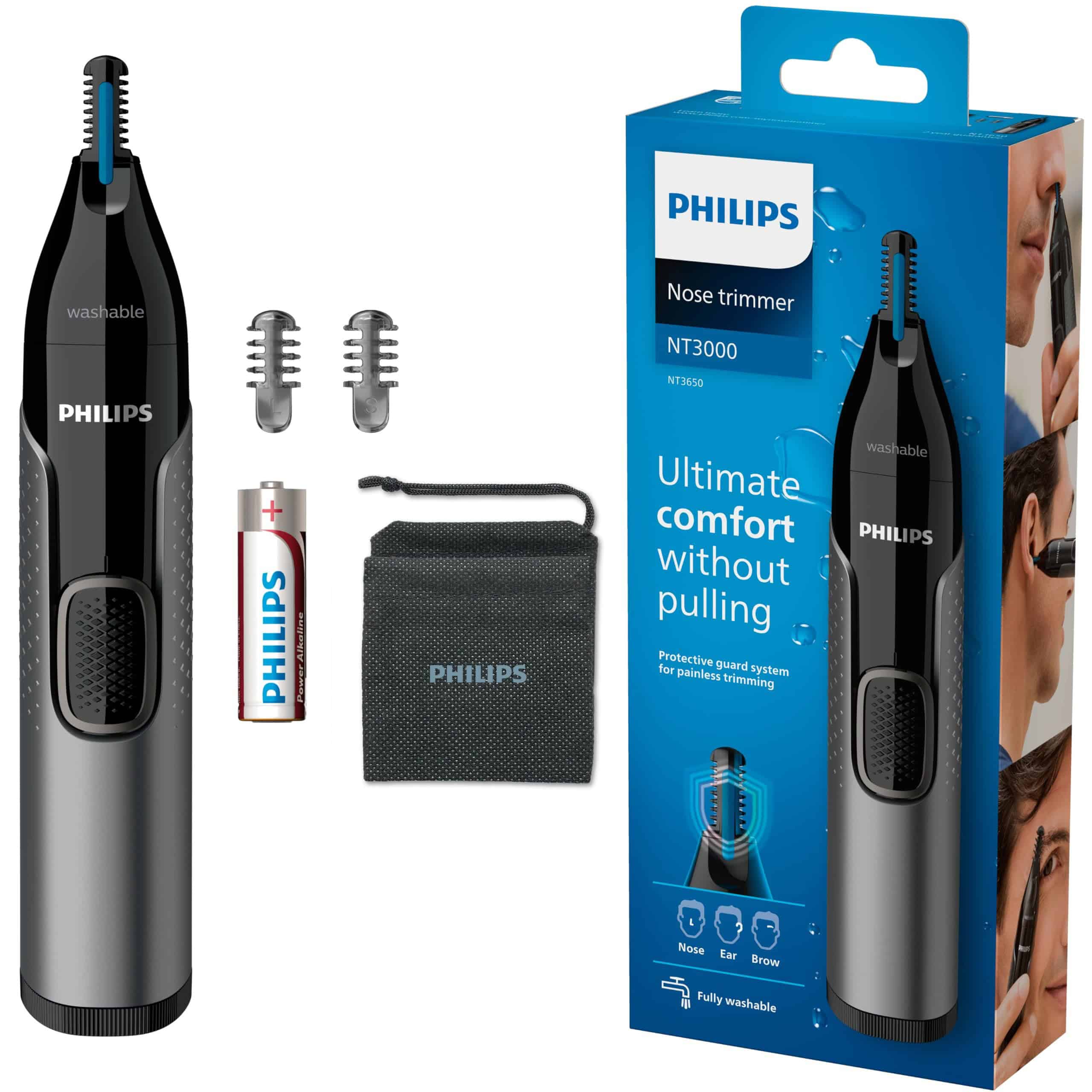 Philips Nose Trimmer 3000 Series NT3650_16 آلة حلاقة شعر الأنف والأذن والحواجب NT3650/16 من فيليبس - الصورة 1