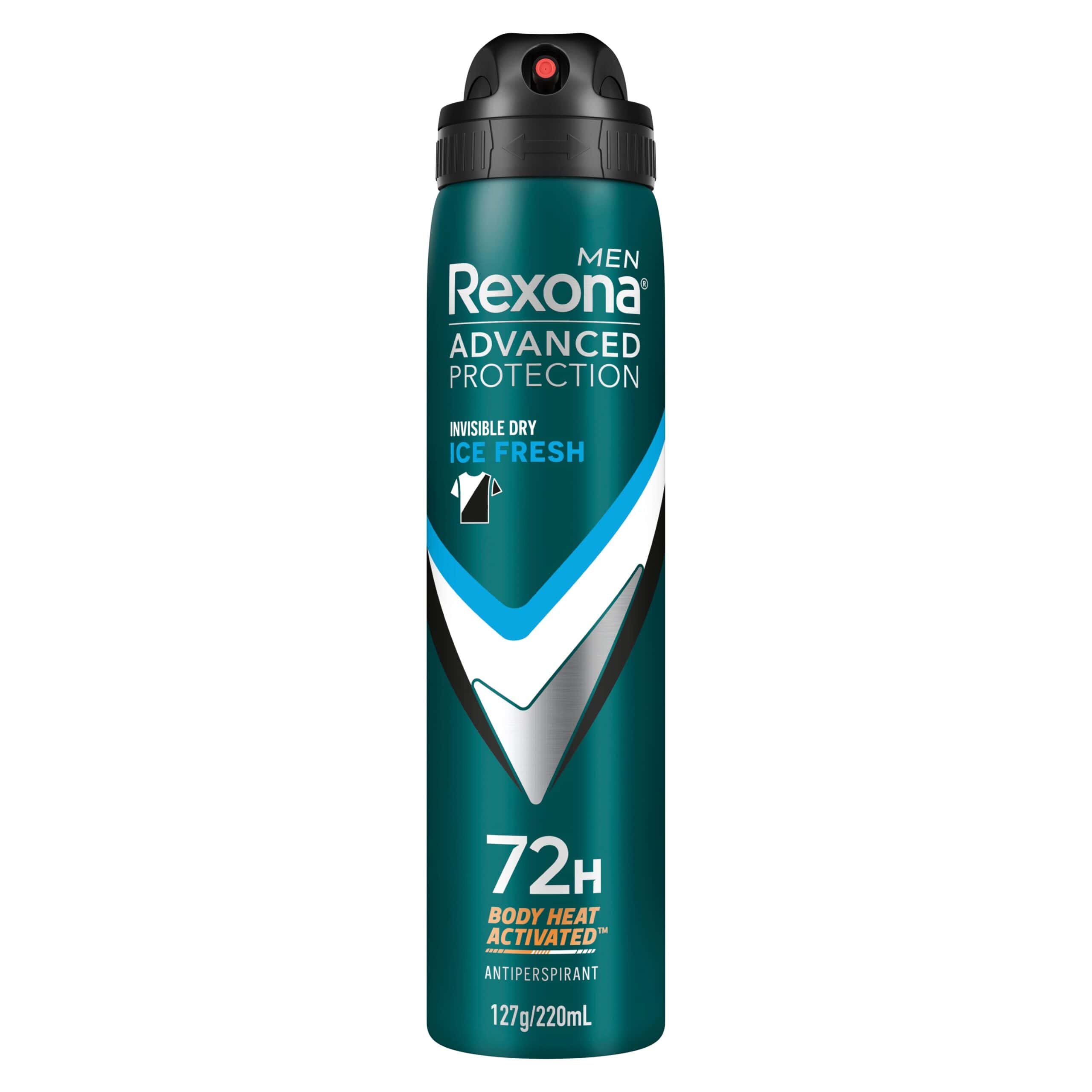 Rexona Advanced Protection 72h Antiperspirant Ice Fresh مزيل عرق بخاخ أدفانسد بروتكشن ايس فريش للرجال من ريكسونا - الصورة 1