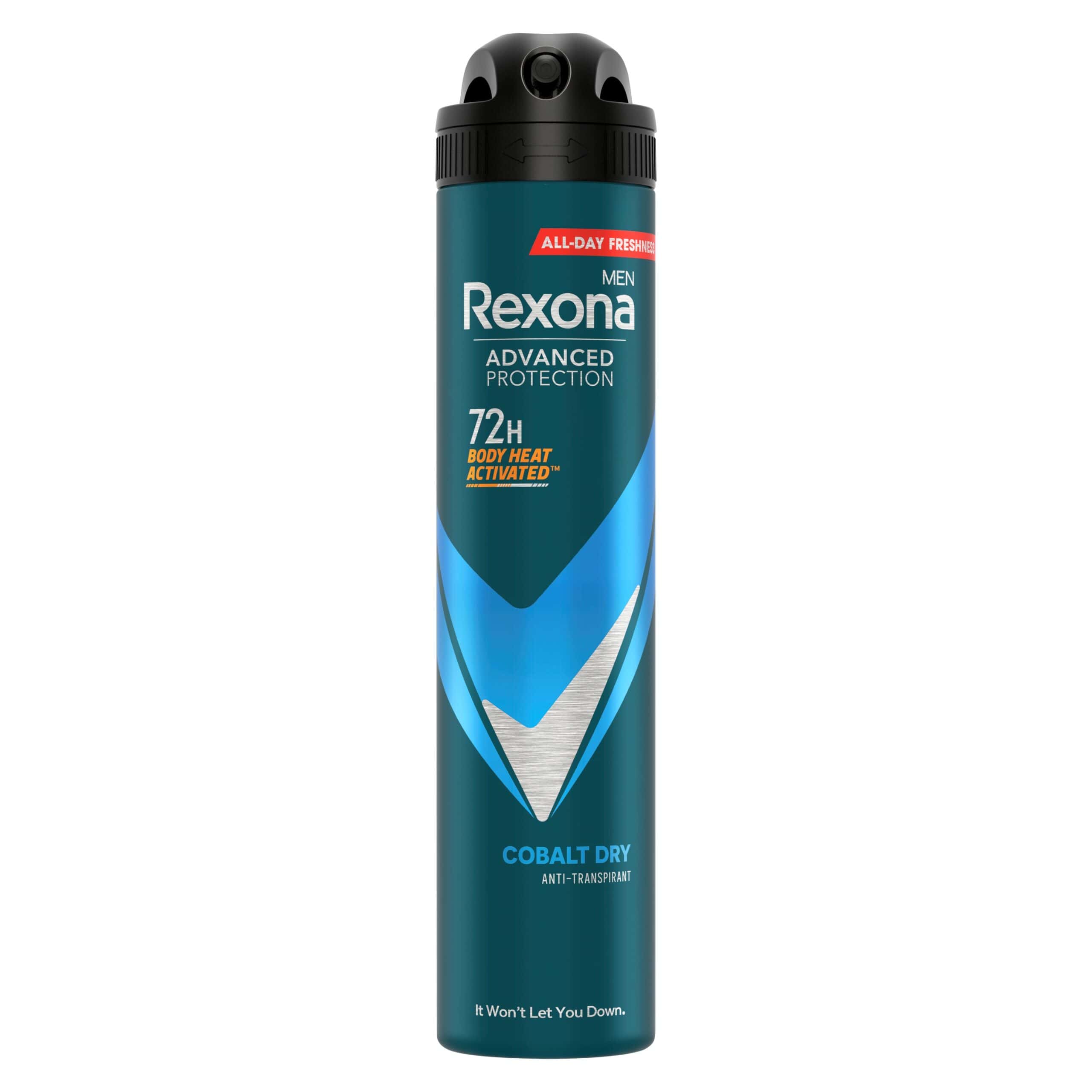 Rexona Advanced Protection Cobalt Dry Deodorant Spray مزيل عرق بخاخ أدفانسد بروتكشن كوبالت دراي للرجال من ريكسونا - الصورة 1