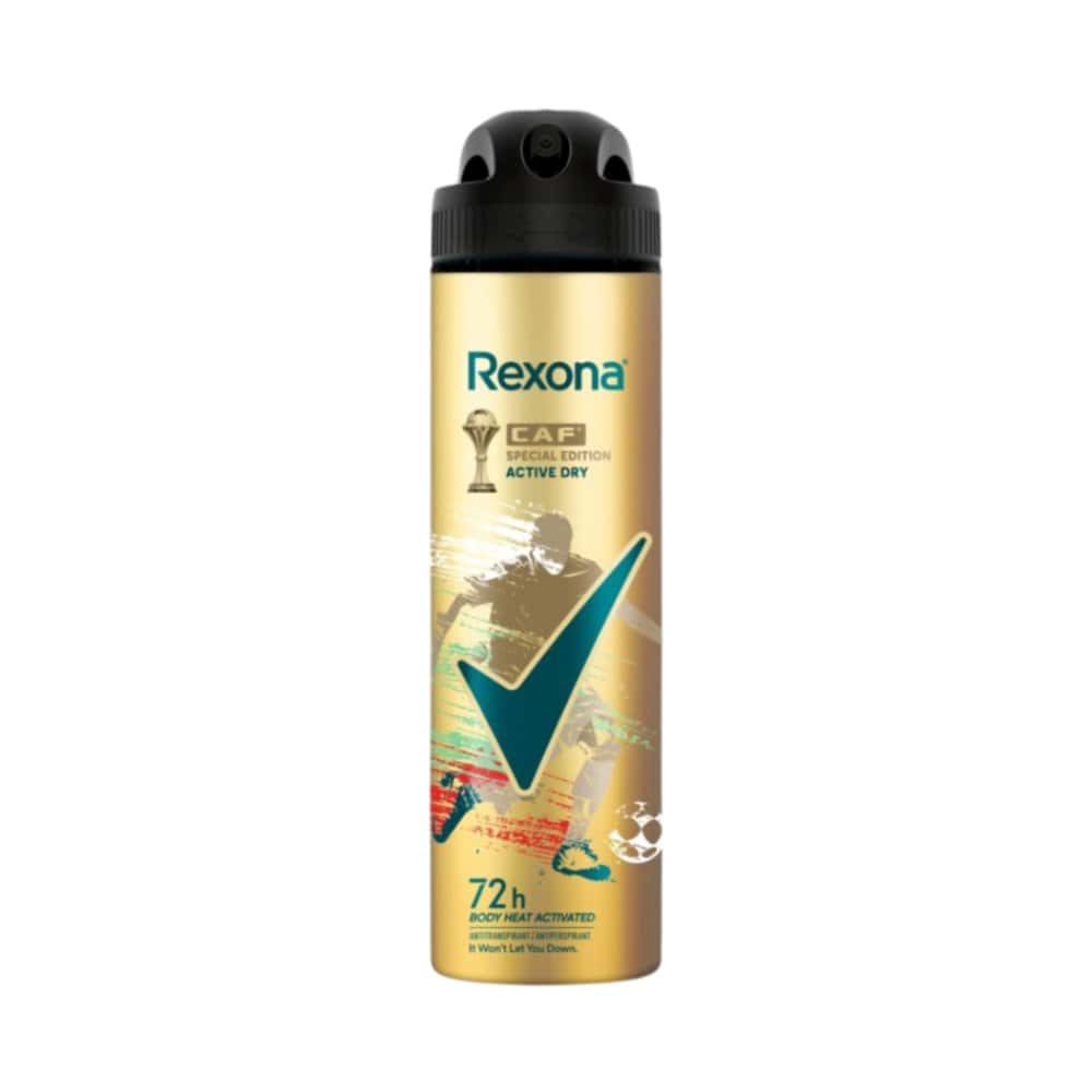 Rexona CAF Special Edition Active Dry مزيل عرق بخاخ كاف نسخة خاصة اكتيف دراي من ريكسونا - الصورة 1