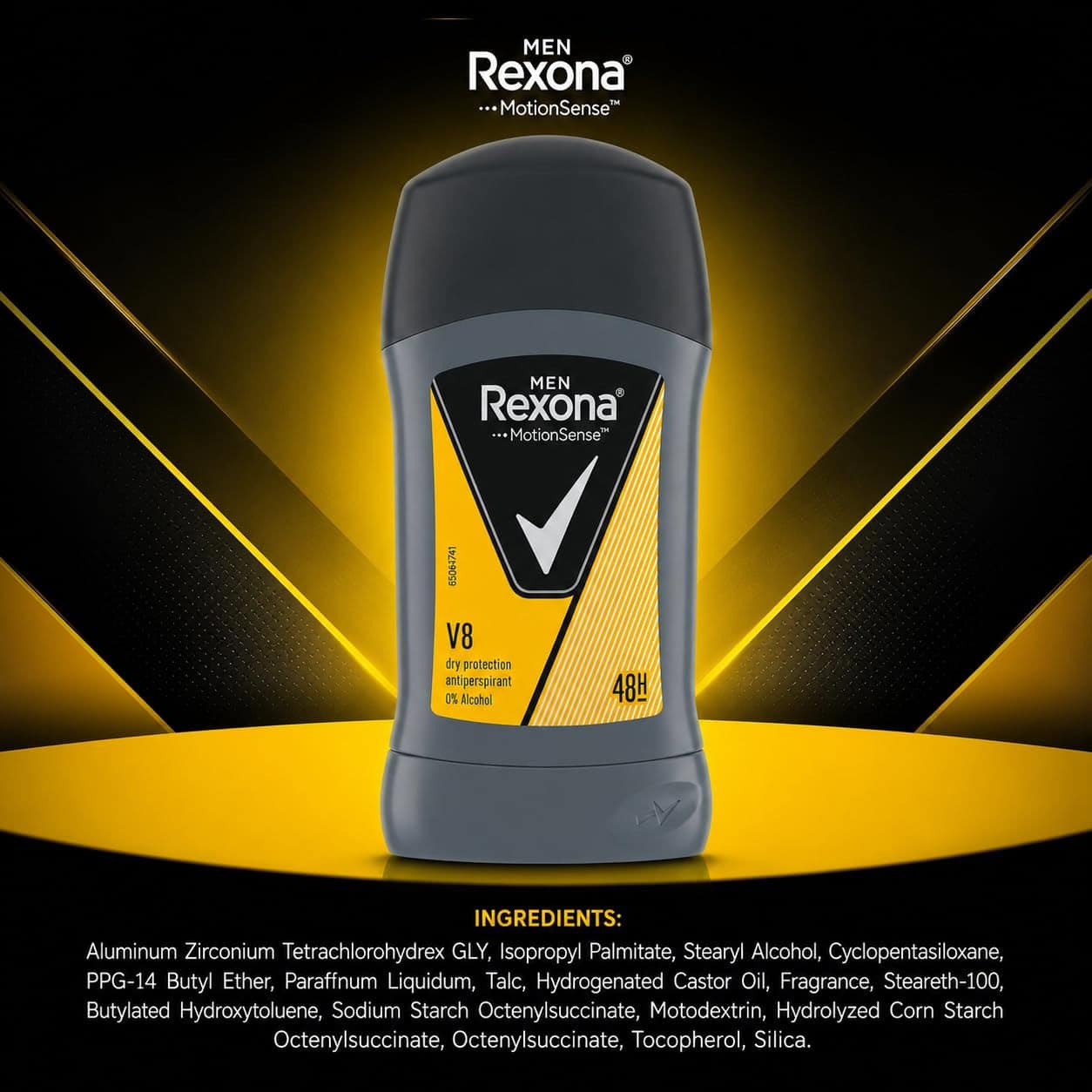 Rexona MotionSense Men Dry Protection V8 Deo Stick مزيل استيك V8 موشن سانس الرجالي من ريكسونا - الصورة 1