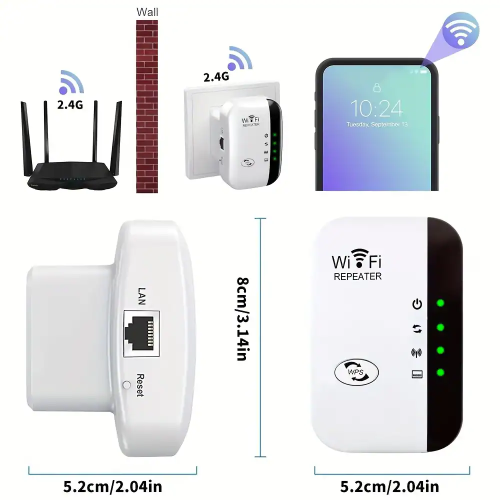 ⁦مقوي إشارة الواي فاي (WiFi Repeater / Extender 300Mbps)⁩ - الصورة ⁦3⁩