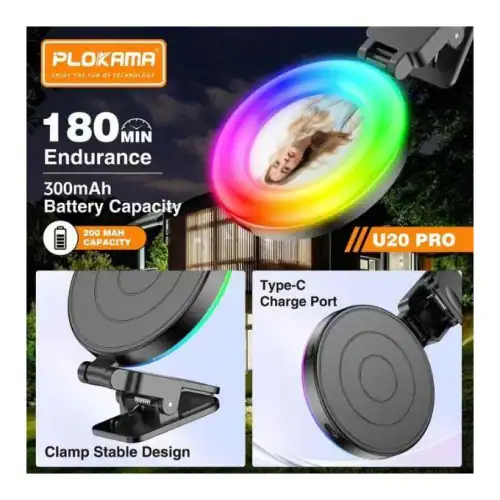 ⁦رينج لايت RGB للموبايل والتصوير بإضاءة LED احترافية⁩ - الصورة ⁦4⁩