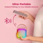 ⁦سبيكر كاريوكي بلوتوث مع مايك لاسلكي وإضاءة RGB⁩ - الصورة ⁦4⁩