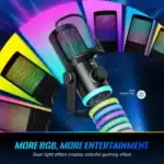 ⁦ميكروفون USB للكمبيوتر RGB للبث المباشر⁩ - الصورة ⁦4⁩
