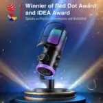 ⁦ميكروفون USB للكمبيوتر RGB للبث المباشر⁩ - الصورة ⁦2⁩