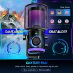 ⁦ميكروفون USB للكمبيوتر RGB للبث المباشر⁩ - الصورة ⁦3⁩