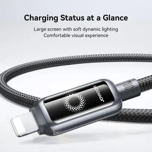 ⁦كابل JOYROOM USB-C إلى Lightning PD 30W بشحن سريع وفصل تلقائي⁩ - الصورة ⁦2⁩