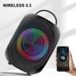 ⁦سماعة بلوتوث محمولة RGB بتقنية TWS – مكبر صوت لاسلكي بقوة 8W وبطارية 1500mAh⁩ - الصورة ⁦4⁩