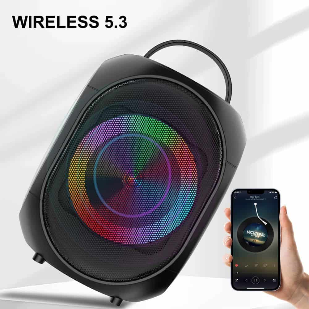 ⁦سماعة بلوتوث محمولة RGB بتقنية TWS – مكبر صوت لاسلكي بقوة 8W وبطارية 1500mAh⁩ - الصورة ⁦4⁩