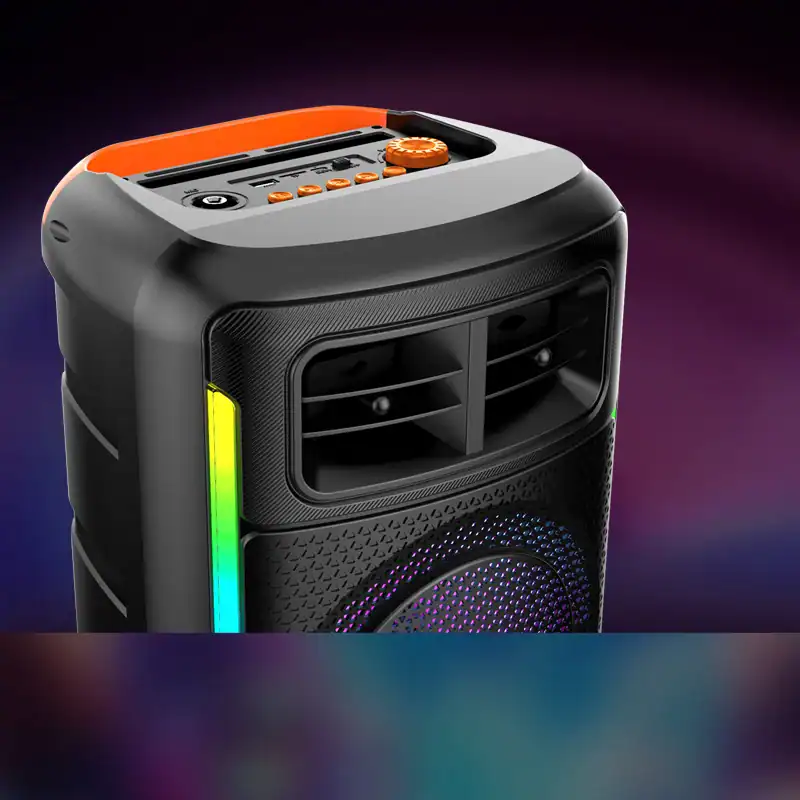 ⁦سماعة بلوتوث محمولة Kakusiga Karaoke Speaker – صب لاسلكي RGB بصوت قوي ودعم USB وTF⁩ - الصورة ⁦3⁩