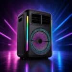 ⁦سماعة بلوتوث محمولة Kakusiga Karaoke Speaker – صب لاسلكي RGB بصوت قوي ودعم USB وTF⁩ - الصورة ⁦4⁩