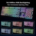 ⁦كيبورد جيمينج RGB للألعاب – لوحة مفاتيح Gaming سريعة الاستجابة للكمبيوتر واللاب⁩ - الصورة ⁦4⁩