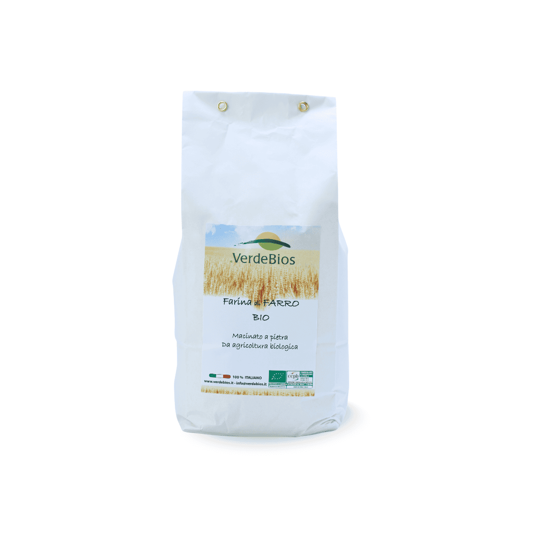 Farina di farro biologica macinata a pietra dell'azienda agricola biologica Verdebios