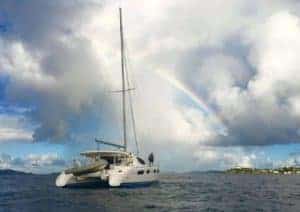 Rainbow off St John USVI above Lucky Dog Charters