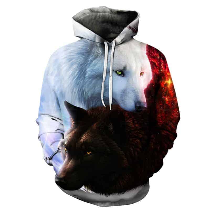 Black wolf hoodie Outlet