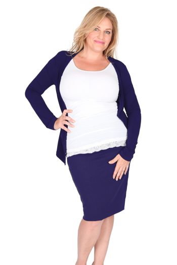 LoveIt Short Navy Slimline Cardi CA-1-E-S-CJ FT4 Front