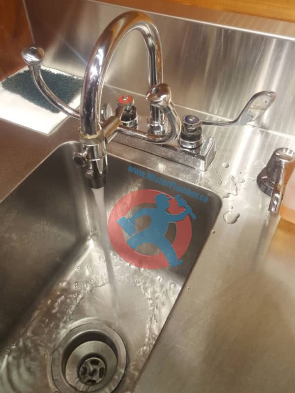 Sink faucet installation in Toronto