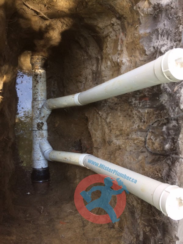 sewer clean-out installation